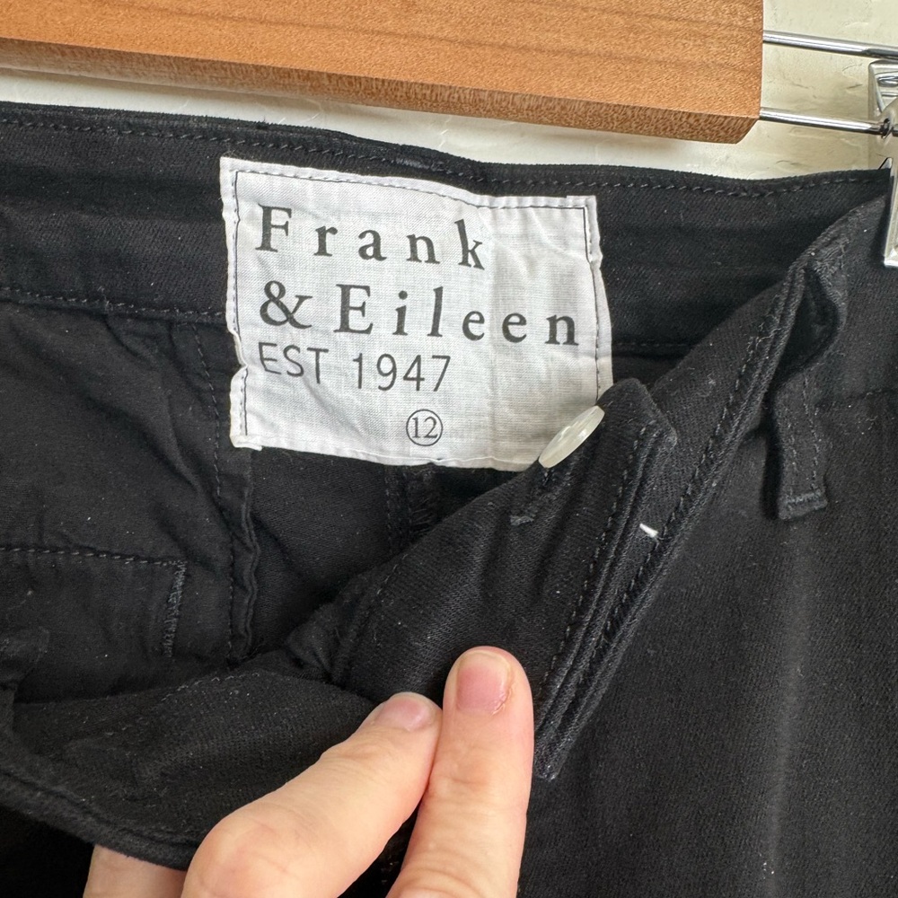 FRANK & EILEEN Black Wicklow Pants size 12 - Picture 6 of 8